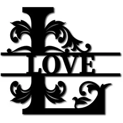 ELAB PROPIA - Cuadro Decorativo Ornamental LOVE - Madera Fun Republic