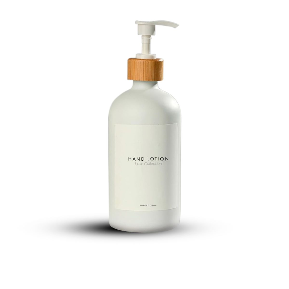 GENERICO - 1 Dispensador Jabón De Mano Botella 300ml Plastico y  Bambú Blanco