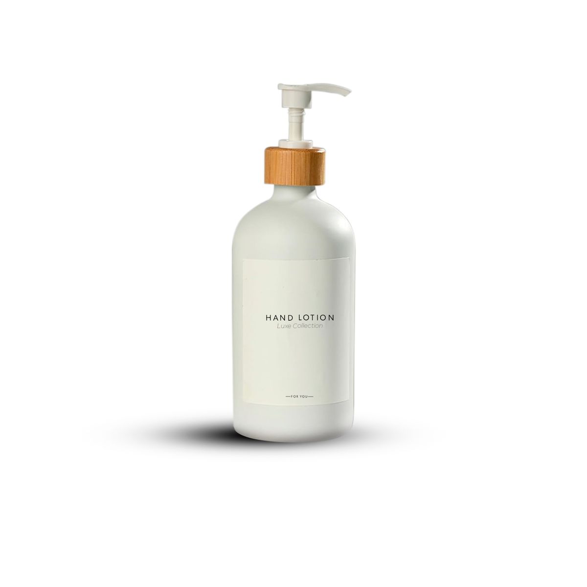 GENERICO - 1 Dispensador Jabón De Mano Botella 300ml Plastico y  Bambú Blanco