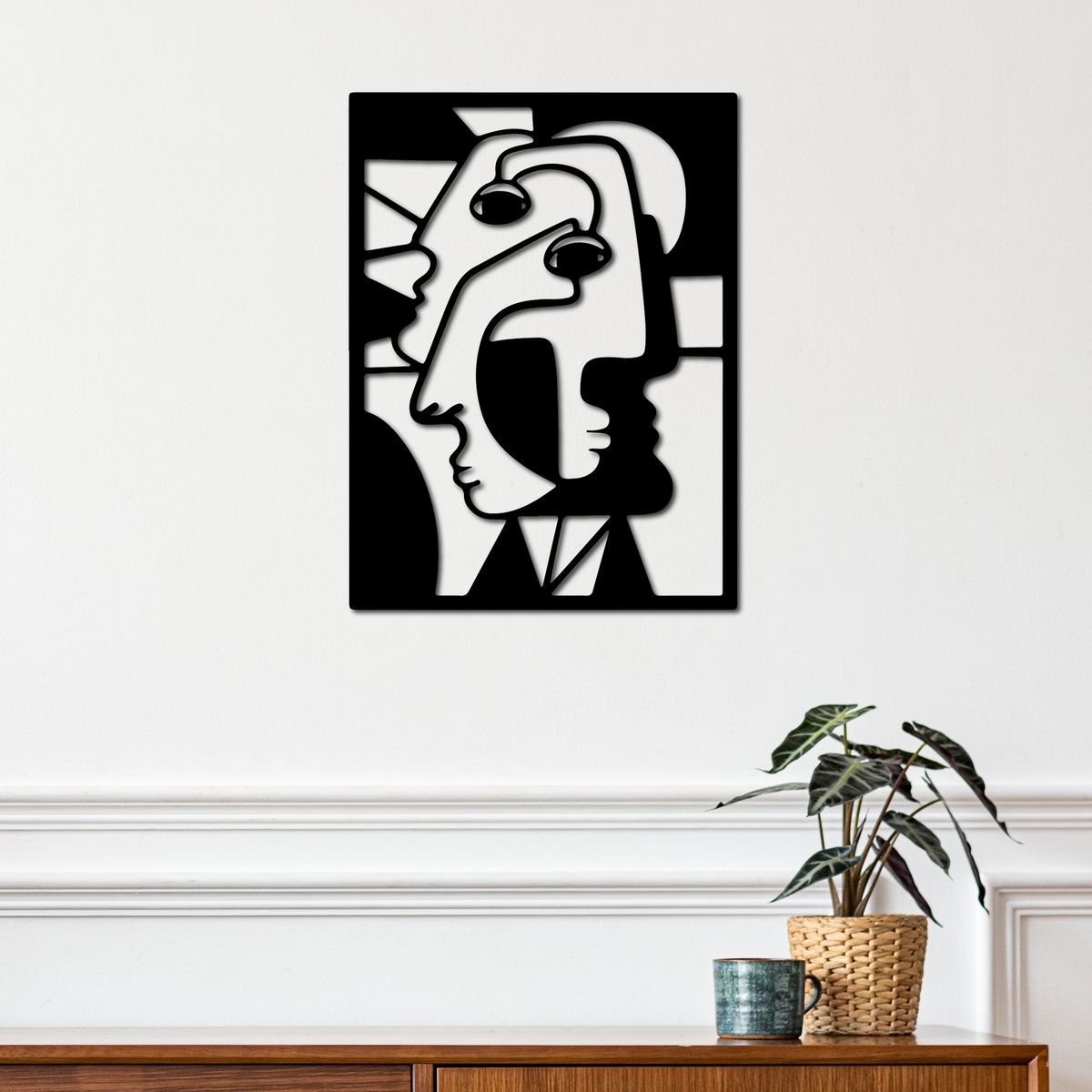 ELAB PROPIA - Cuadro Decorativo Picasso Cubismo - Madera Fun Republic