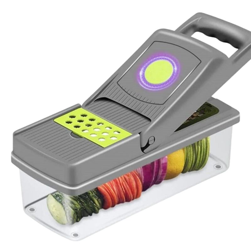 GENERICO - Set Picador Cortador De Verduras y Frutas 14 En 1 Rallador