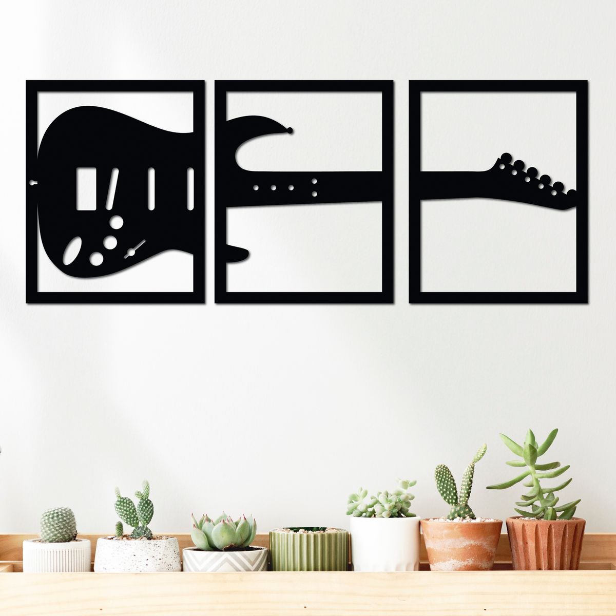 ELAB PROPIA - Set 3 Cuadros Decorativos Guitarra 40x32 cm c.u. - Fun Republic
