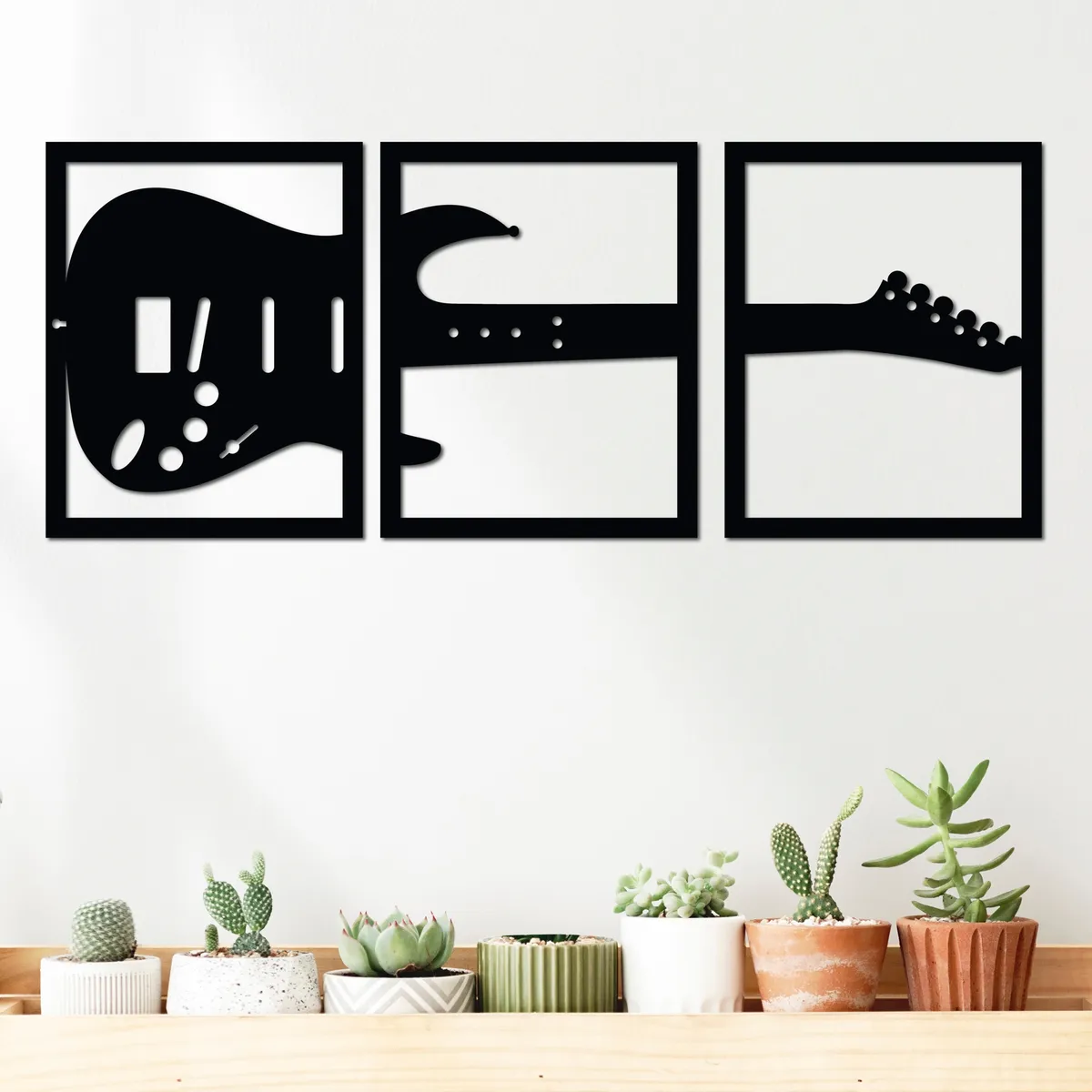 ELAB PROPIA - Set 3 Cuadros Decorativos Guitarra 40x32 cm c.u. - Fun Republic