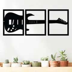 ELAB PROPIA - Set 3 Cuadros Decorativos Guitarra 40x32 cm c.u. - Fun Republic