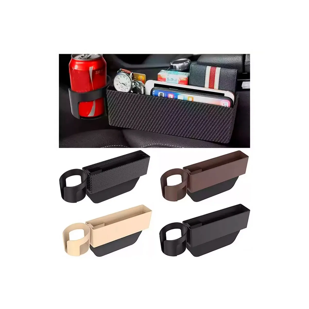GENERICO - X2 Acabado Portavasos De Auto Consola Organizador / 215050