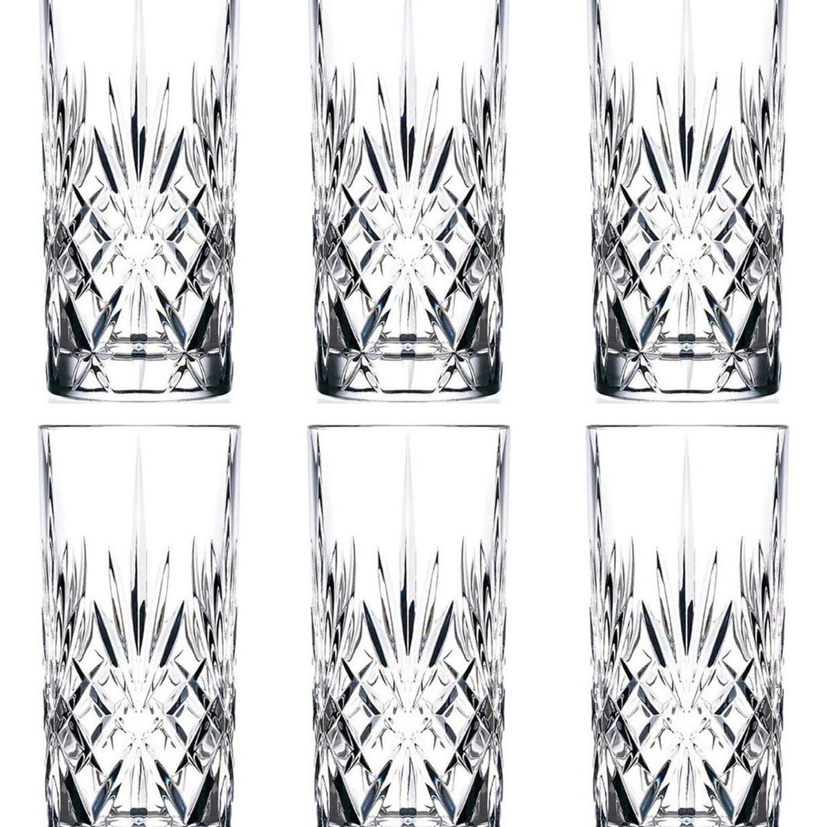 IMPORTCLICK - Set 6 Vasos Vidrio Cádiz 450 ML