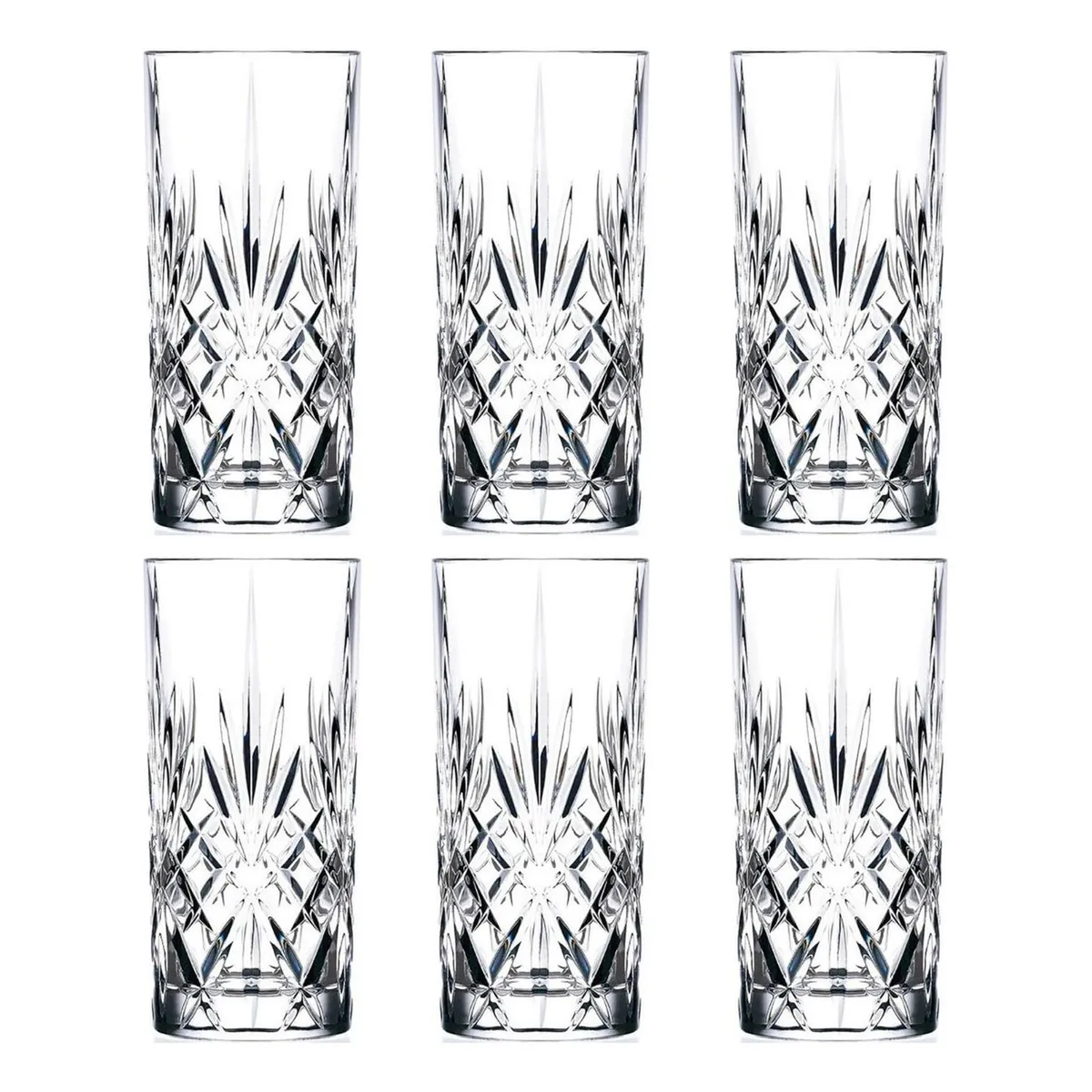 IMPORTCLICK - Set 6 Vasos Vidrio Cádiz 450 ML
