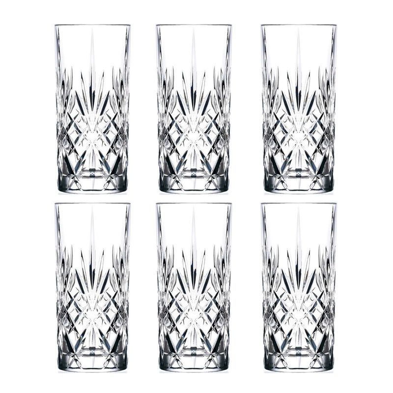 IMPORTCLICK - Set 6 Vasos Vidrio Cádiz 450 ML