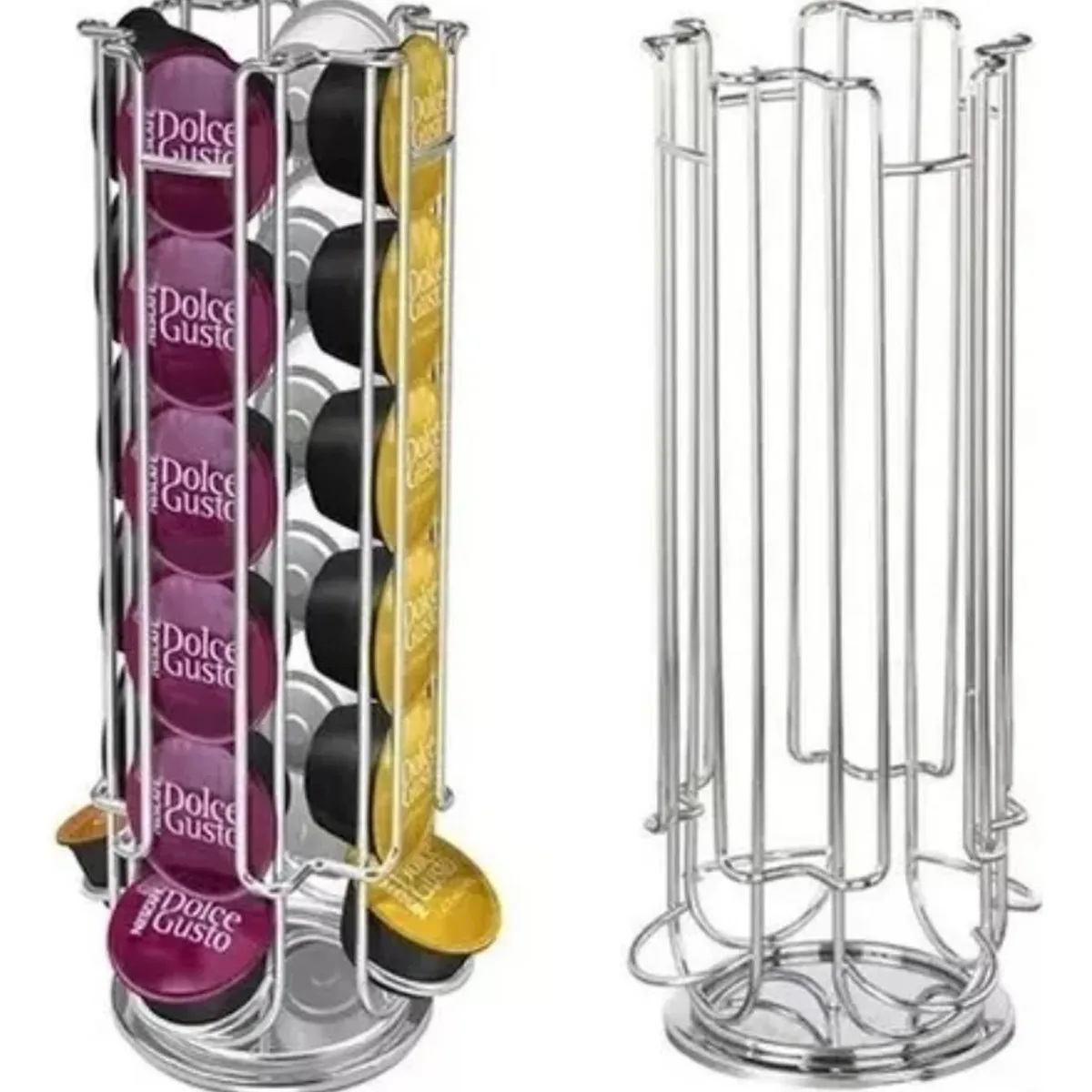 IMPORTCLICK - Soporte 24 Cápsulas Café Dolce Gusto Metal - Plateado