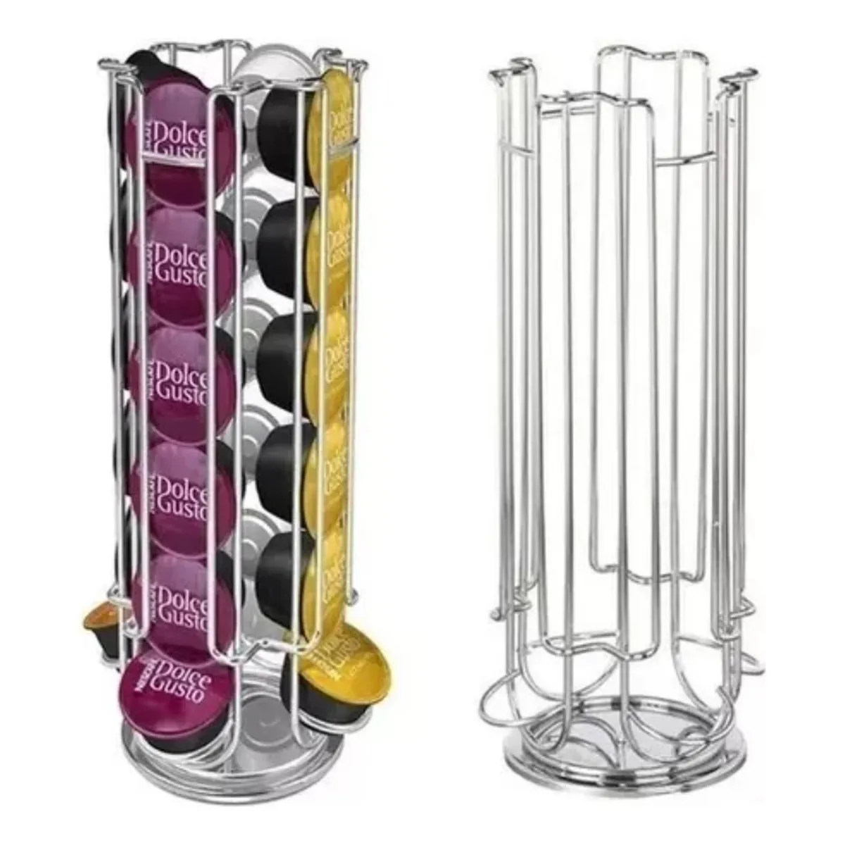 IMPORTCLICK - Soporte 24 Cápsulas Café Dolce Gusto Metal - Plateado