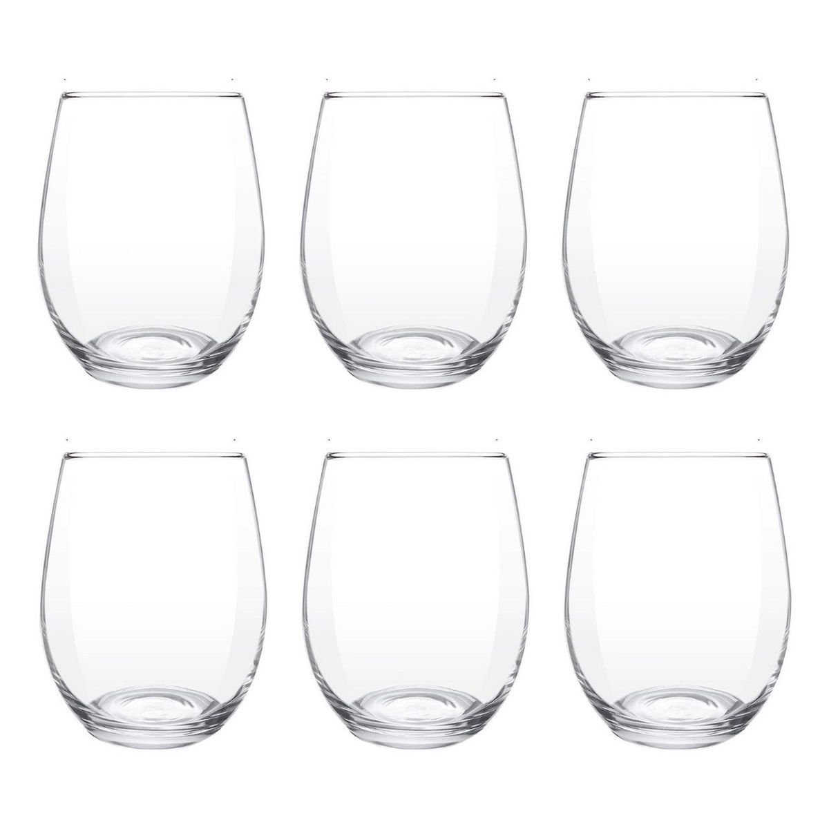 IMPORTCLICK - Set 6 Vasos Vidrio Valencia 375 ML