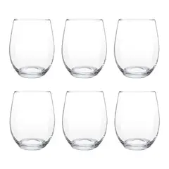 IMPORTCLICK - Set 6 Vasos Vidrio Valencia 375 ML