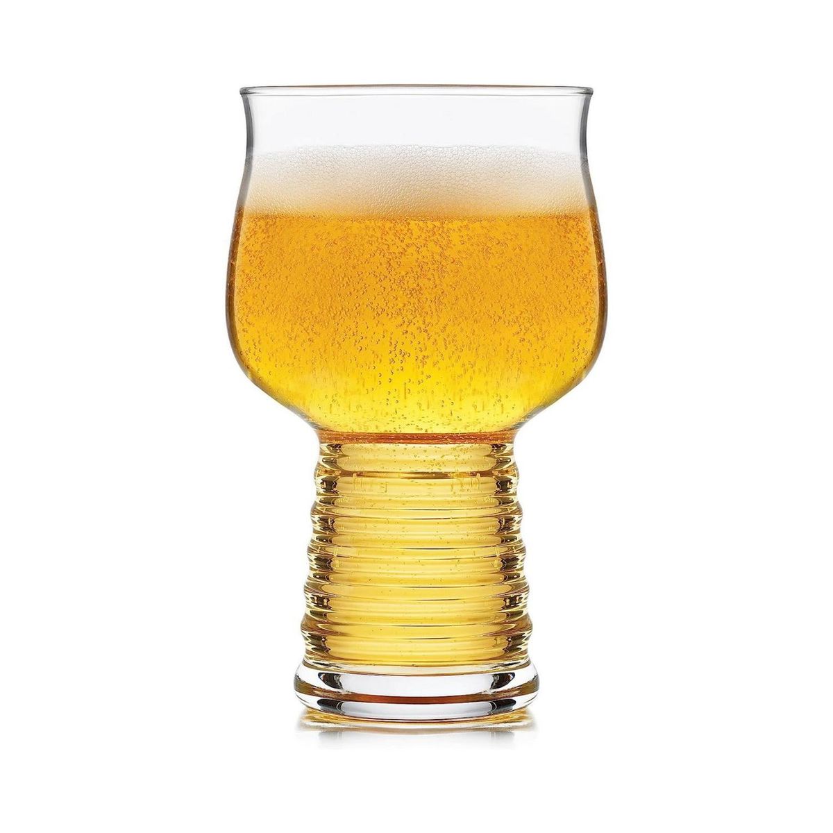 IMPORTCLICK - Set 4 Vasos Cerveceros Vidrio Berlín 18x6 CM - Blanco