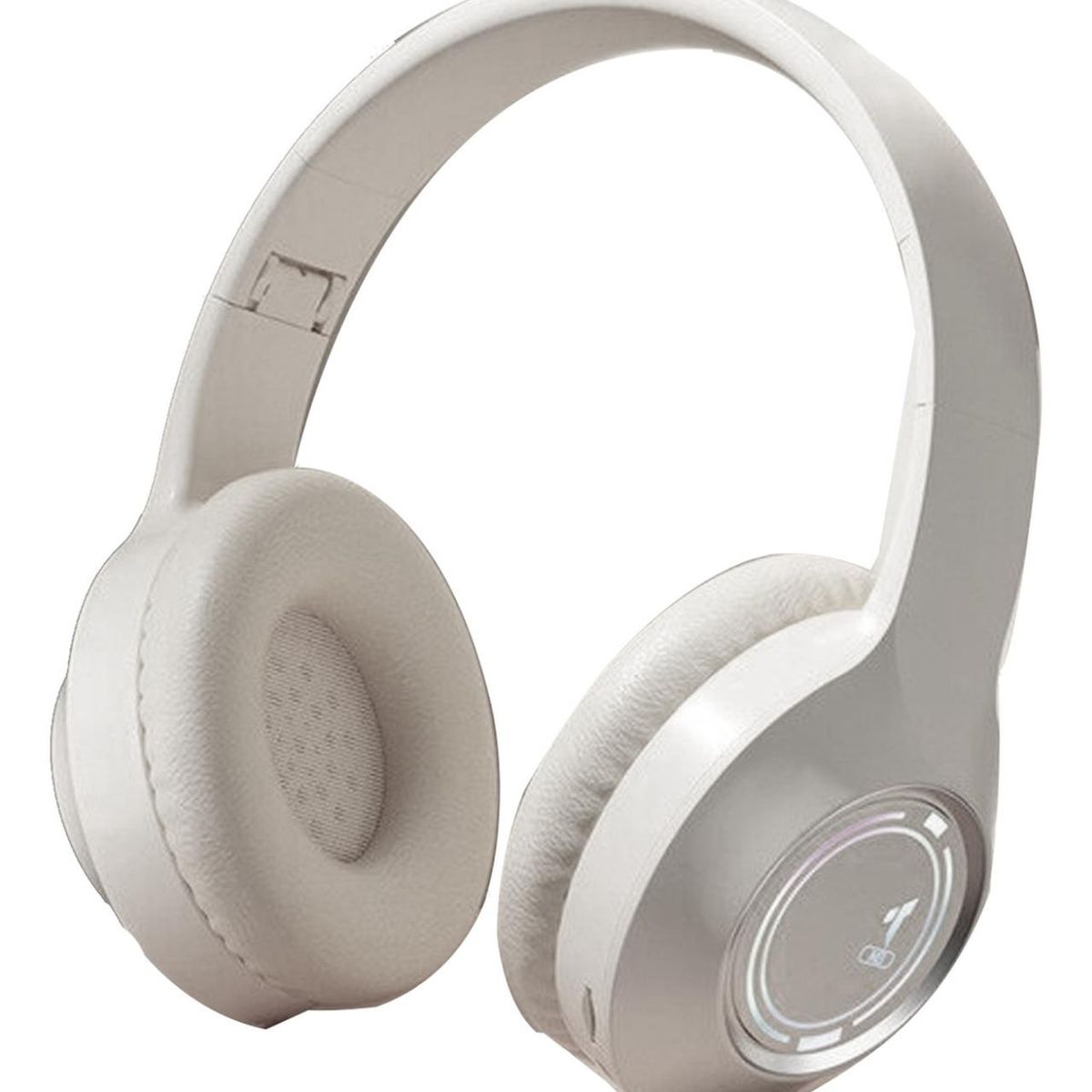 IMPORTCLICK - Audífonos Luminoso Bluetooth 5.3 Plegables HIFI Blanco - Blanco