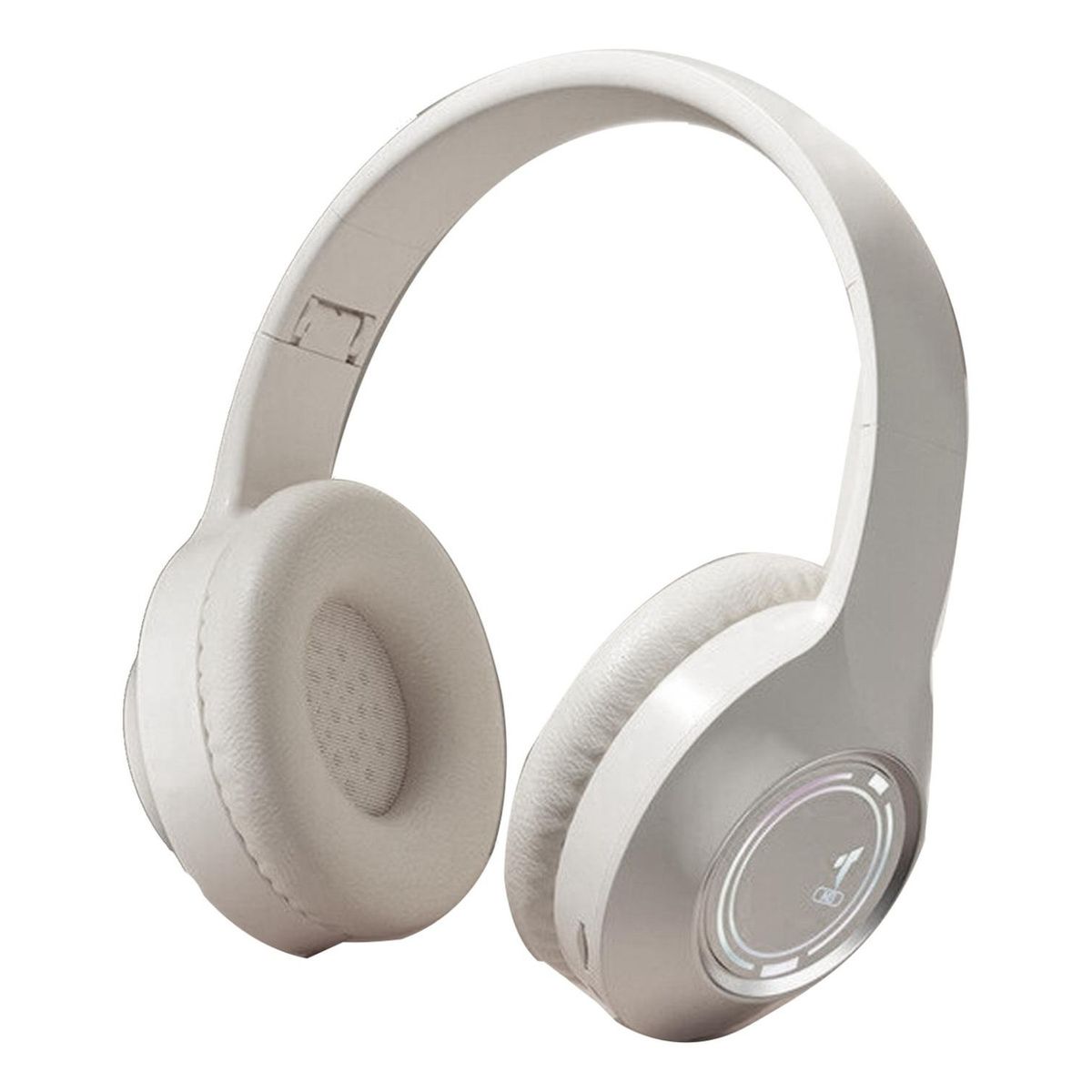 IMPORTCLICK - Audífonos Luminoso Bluetooth 5.3 Plegables HIFI Blanco - Blanco