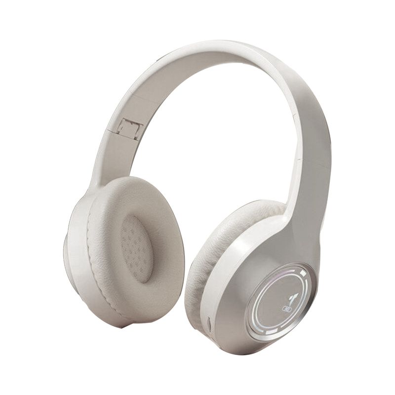 IMPORTCLICK - Audífonos Luminoso Bluetooth 5.3 Plegables HIFI Blanco - Blanco