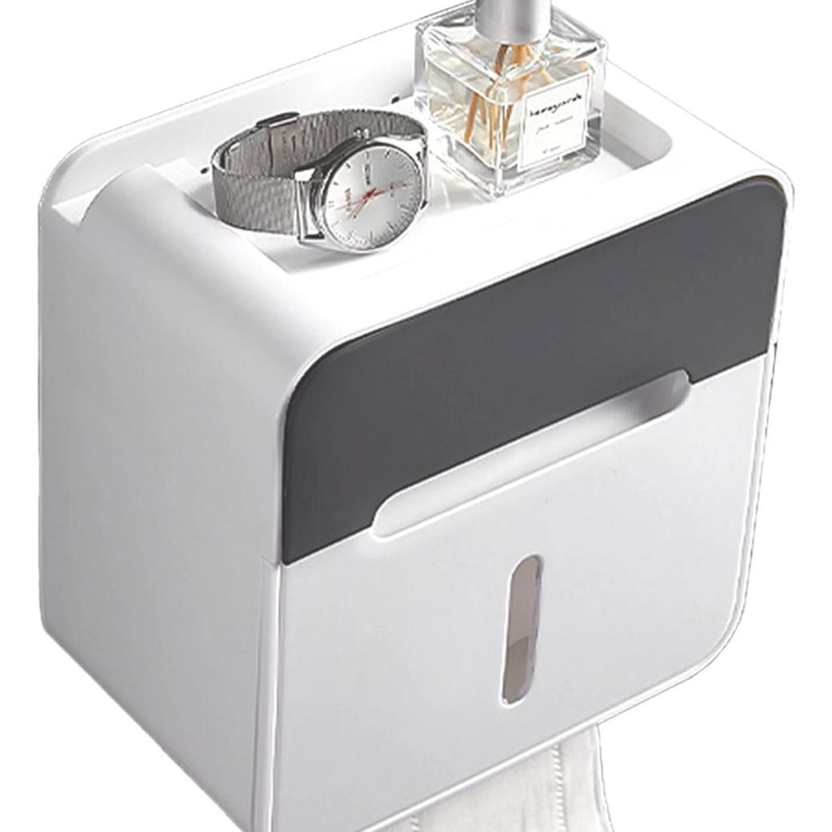 IMPORTCLICK - Dispensador Organizador Papel Higiénico Pañuelos Gris