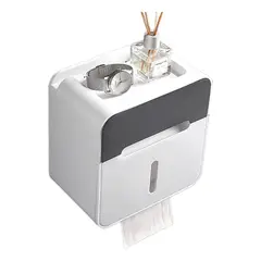 IMPORTCLICK - Dispensador Organizador Papel Higiénico Pañuelos Gris