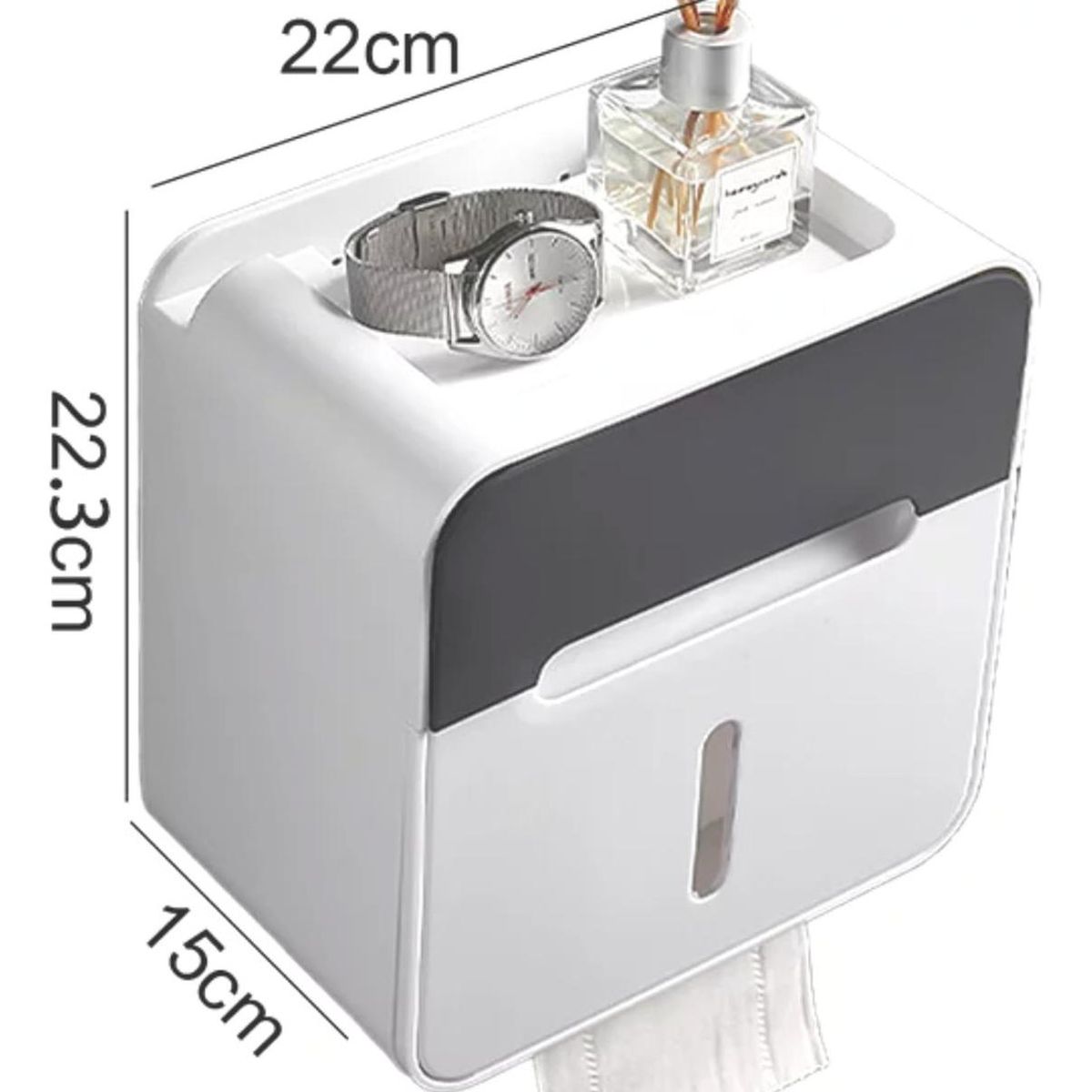 IMPORTCLICK - Dispensador Organizador Papel Higiénico Pañuelos Gris