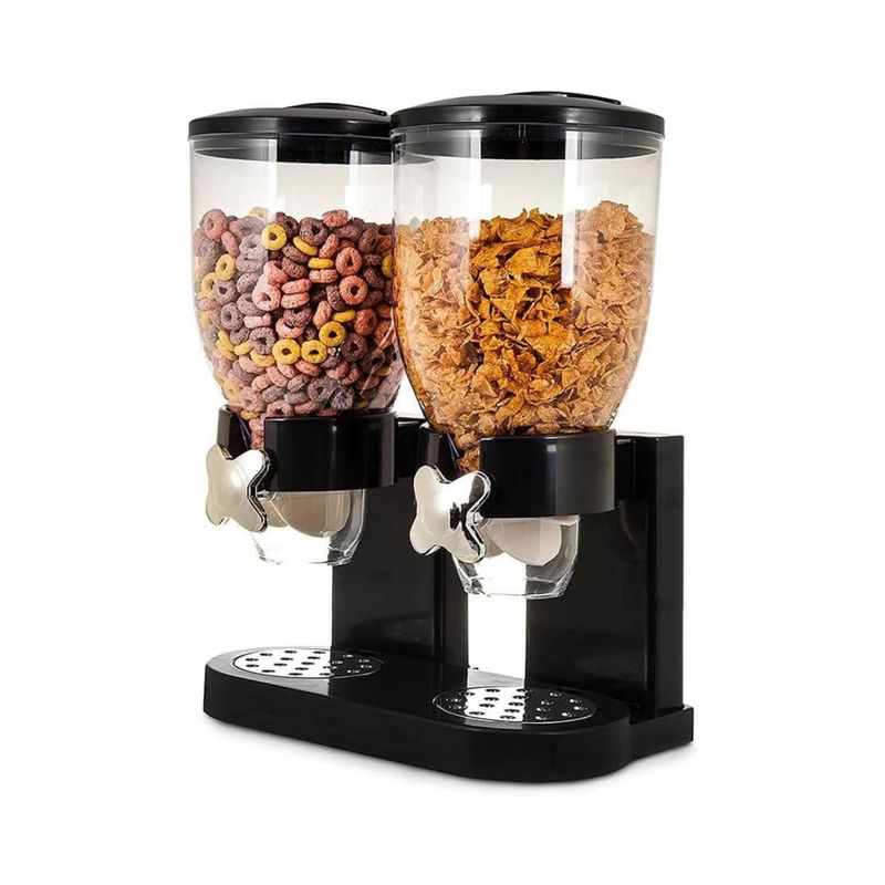 IMPORTCLICK - Dispensador Organizador Cereal Semillas Cocina 520 ML - Negro