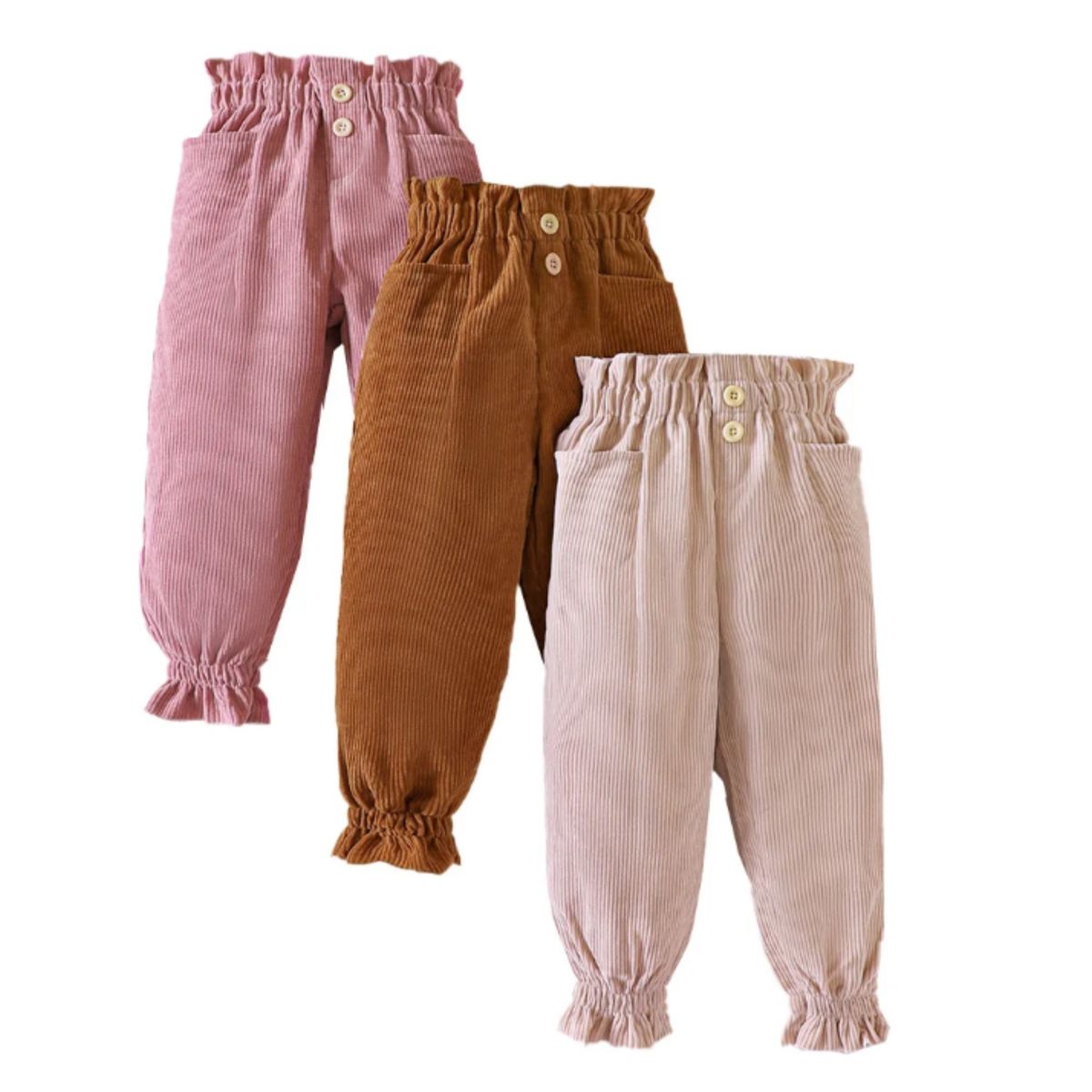 JUMP KIDS - Pantalones Cotelé Para Niña Con Bolsillo Surtido