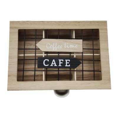 Imagen 2 del producto Caja De Te 6 Divisiones Tapa Con Diseño Decorativa Decohogar