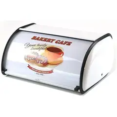 GENERICO - Panera Metálica Vintage Retro Blanca Abatible Mediana