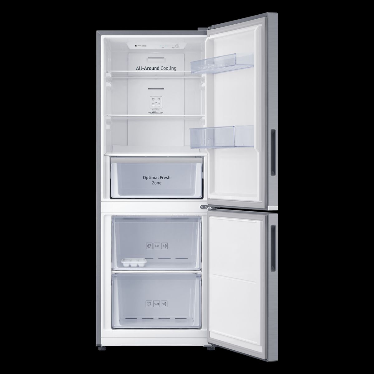 SAMSUNG - Samsung Refrigerador Bottom Mount de 257 L con Optimal Fresh Zone RB27N4020S8/ZS