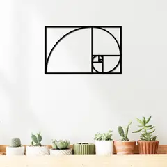 ELAB PROPIA - Cuadro Decorativo Espiral De Fibonacci - Madera Fun Republic