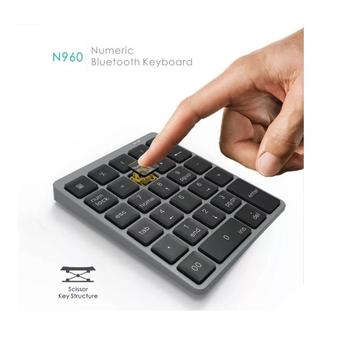 GENERICO - Teclado Numérico Inalámbrico Usb Recargable