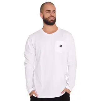 BURTON - Polera Manga Larga Hombre Blanca