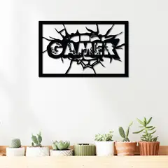 ELAB PROPIA - Cuadro Decorativo Gamer 40x25cm - Madera Fun Republic