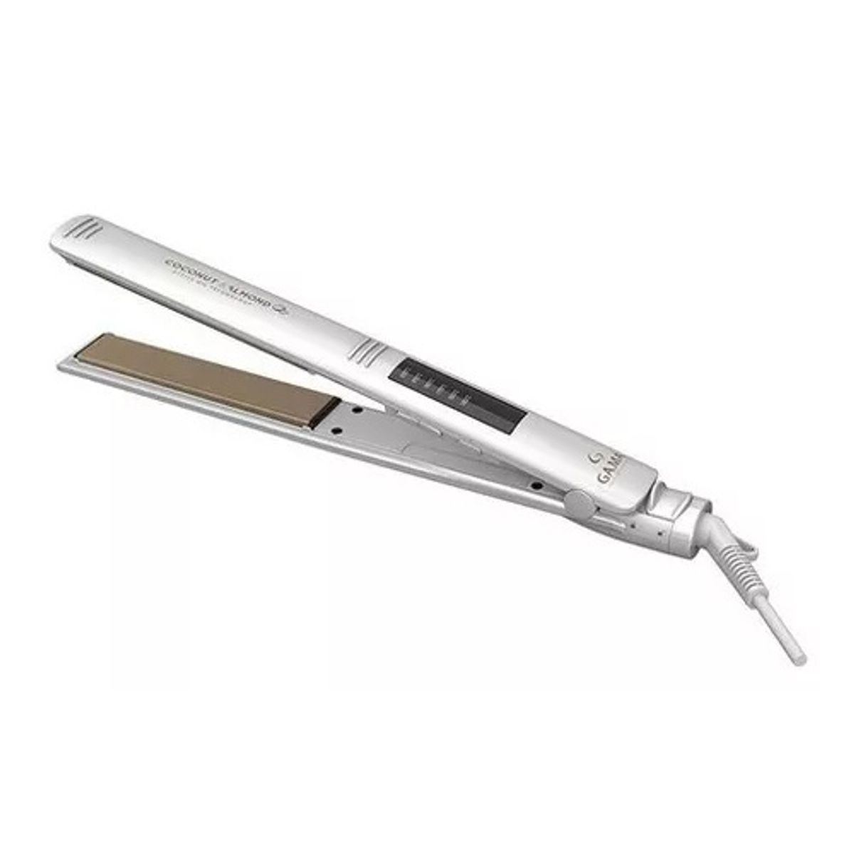 GAMA - Plancha De Cabello Gama Italy Elegance Coconut Almond Blanca LED