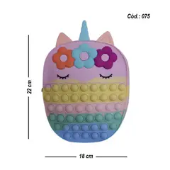 GENERICO - Bolso De Pop It Juguetes Antiestres Infantil 22x18cm - Verde claro