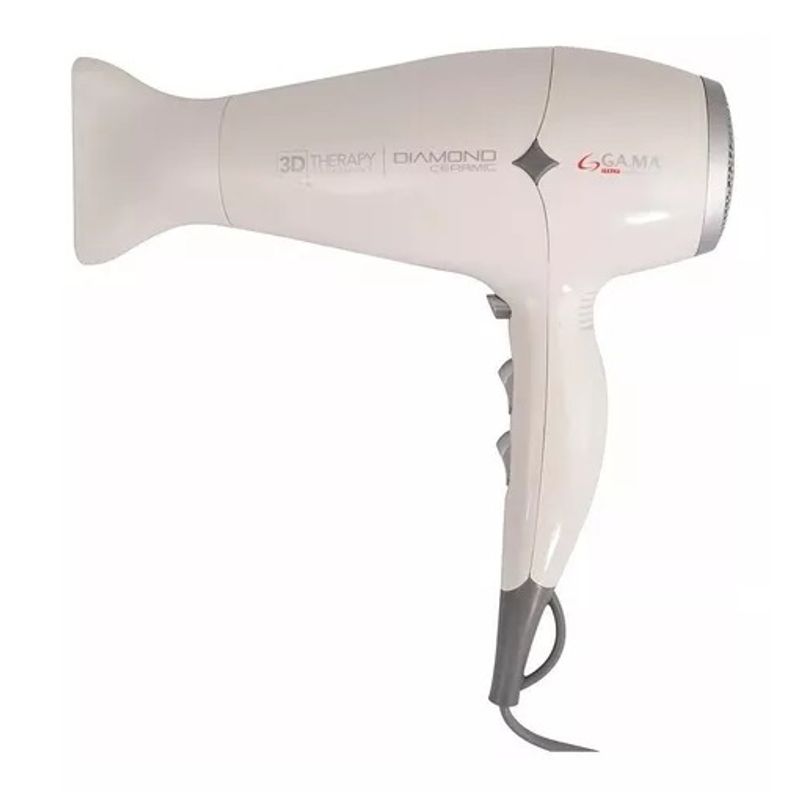 GAMA - Secador De Pelo Gama Italy Diamond Ceramic Blanco 3D
