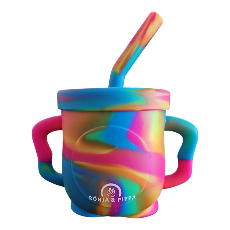 GENERICO - Vaso Silicona Con Bombilla Niños 300ml Resistente