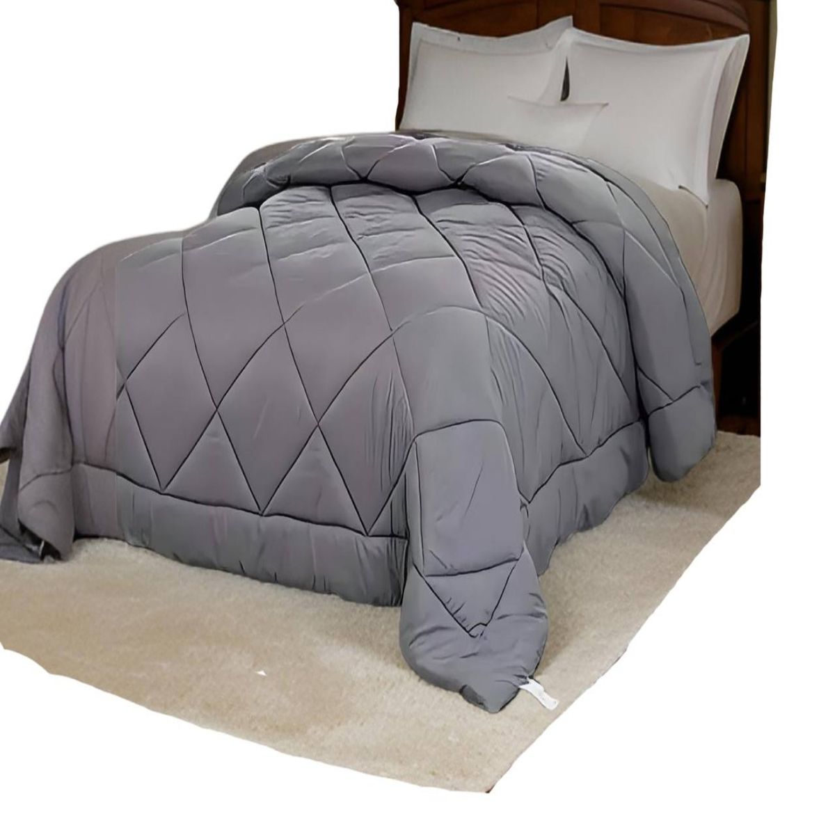 GENERICO - PLUMON NORDICO DE SEDA 1,5 PLAZA 200X230CM GRIS