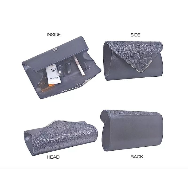 GENERICO - Bolso Fiesta Noche Clutch Dama Cartera Cocktail Dorada