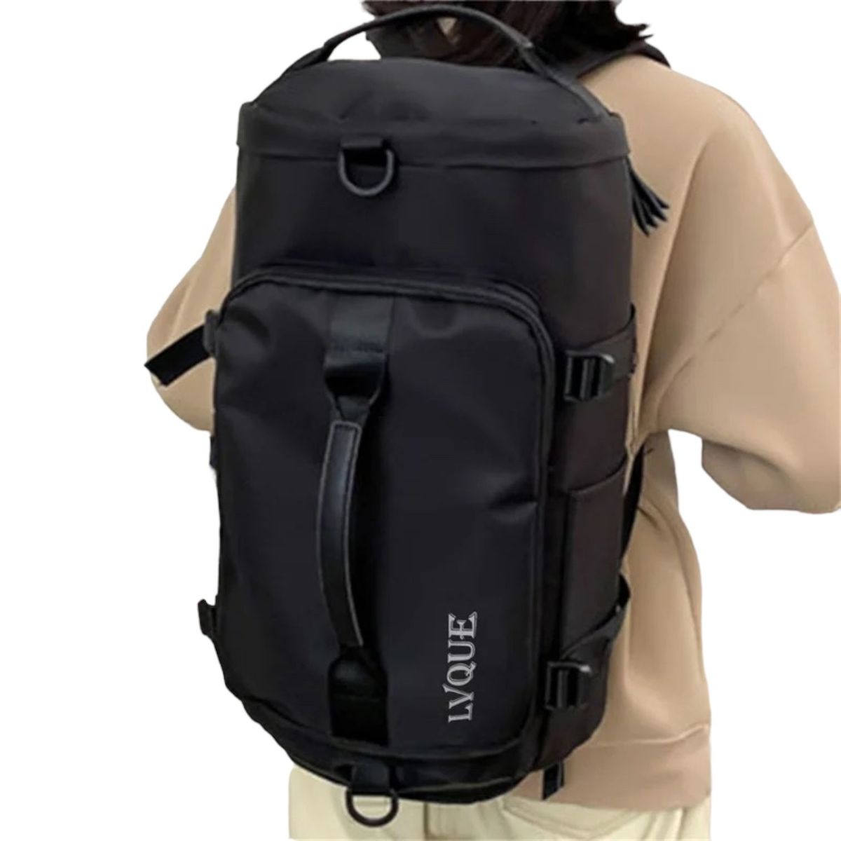 GENERICO - Mochila Bolso De Viaje Cabina De Avión Negro 10kg