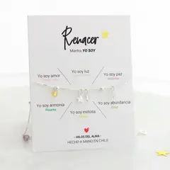 GENERICO - Pulsera de plata 925 con piedra naturales Renacer
