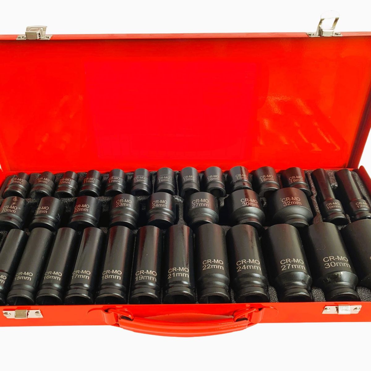 GENERICO - Set Dados de Impacto cuadrante 1/2" 35 pieza Cromo Molibdeno.