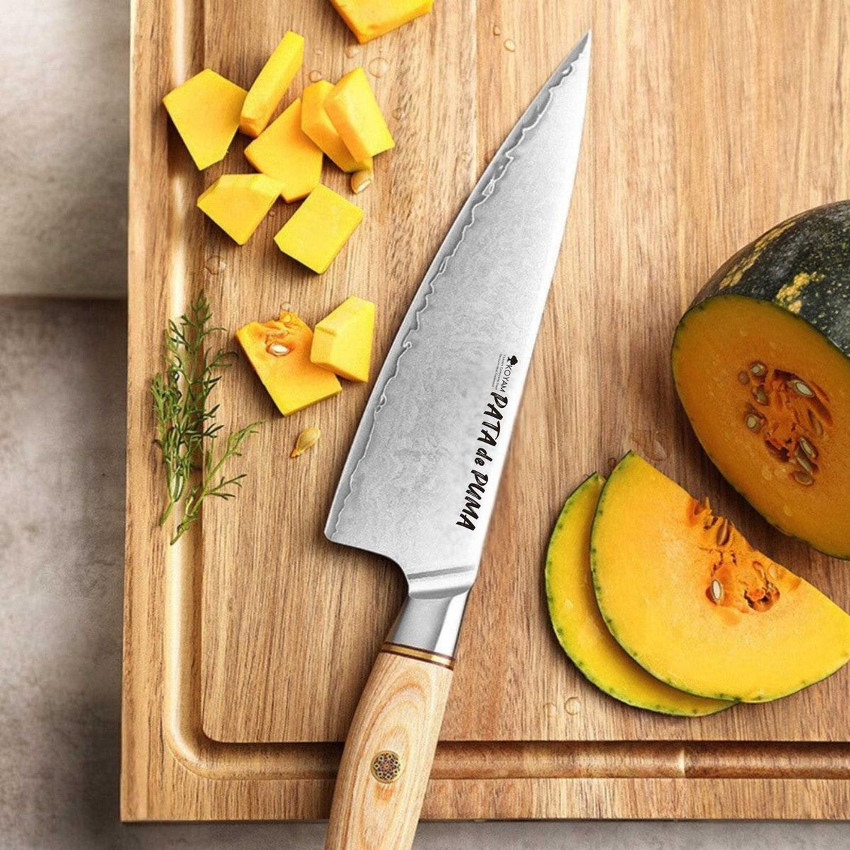 KOYAM - Cuchillo Chef Acero compuesto Modelo Pata de Puma