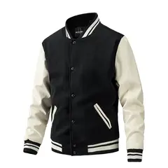 BLWOENS - Chaqueta con botones para hombres -Negro