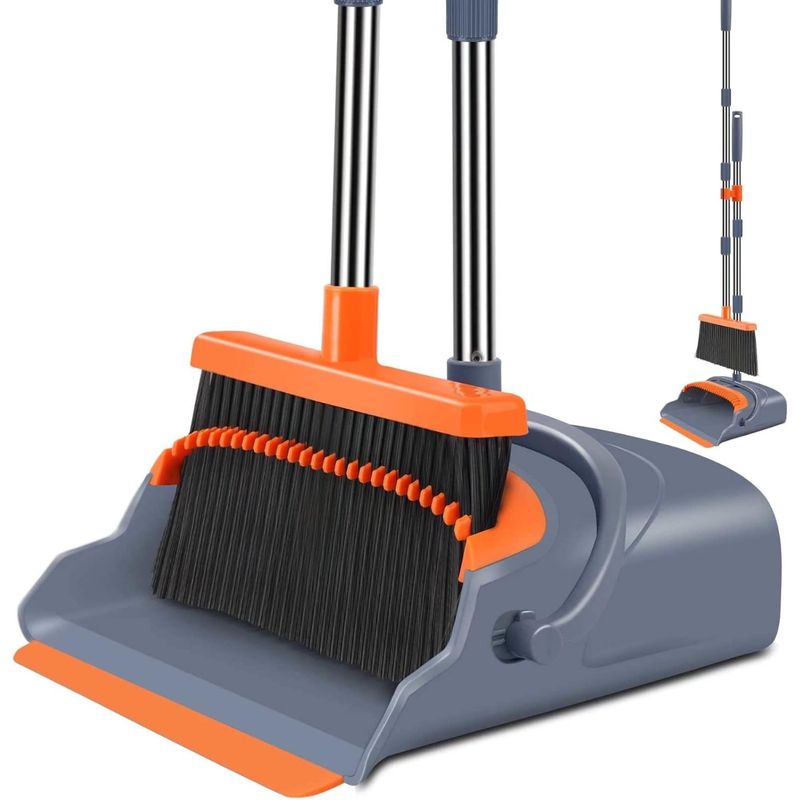 U BUY - Pack Escoba De Barrer Con Pala Plegable Quita Pelos Pelusas