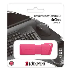 KINGSTON - Pendrive Usb De 64 Gb 3.2 Exodia M Pink Color Rosa