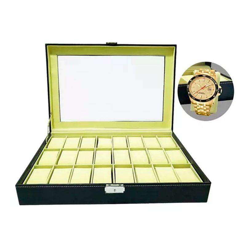 ESHOPANGIE - Caja Organizadora De 24 Relojes De Lujo