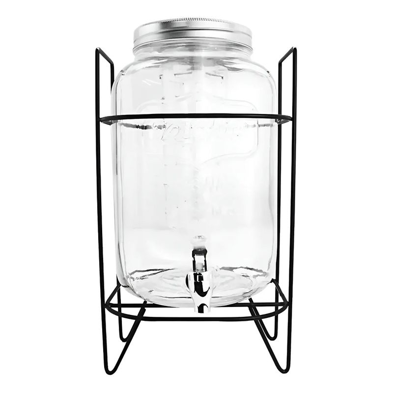 MUNDO MAGIA - Dispensador De Jugo 4 Litros Con Stand Metálico