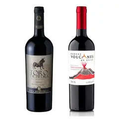 TORO DE PIEDRA - Vino GR Carmenere + Vino Volcanes Cabernet