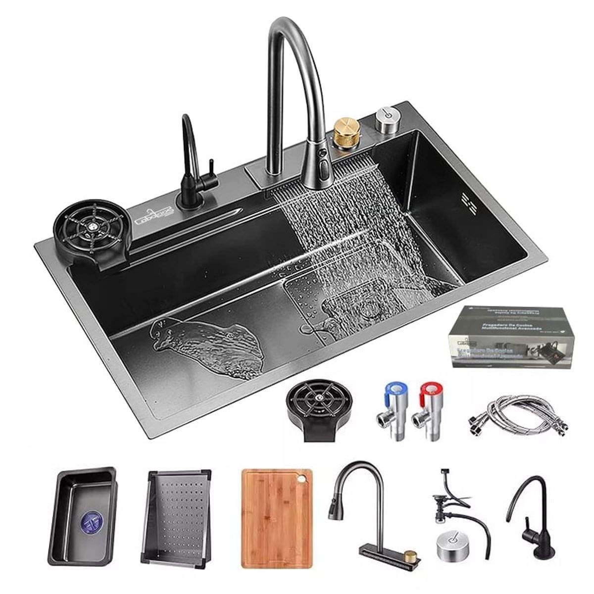 LABALAOS - Lavaplato Empotrado de Acero Inoxidable  80x45cm