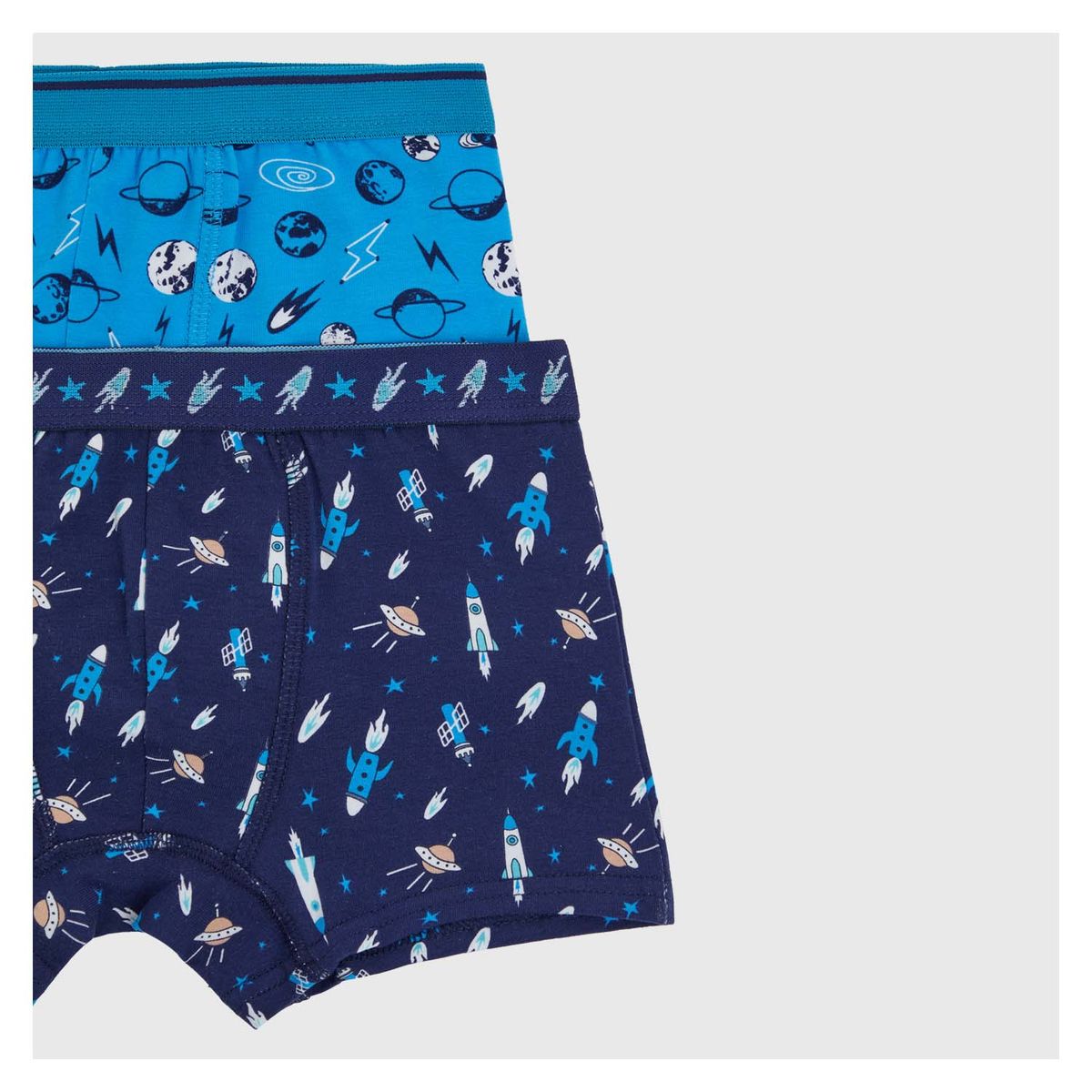 FASHION'S PARK - Boxer Niño Bipack Liso Rapport Azul Fashion's Park